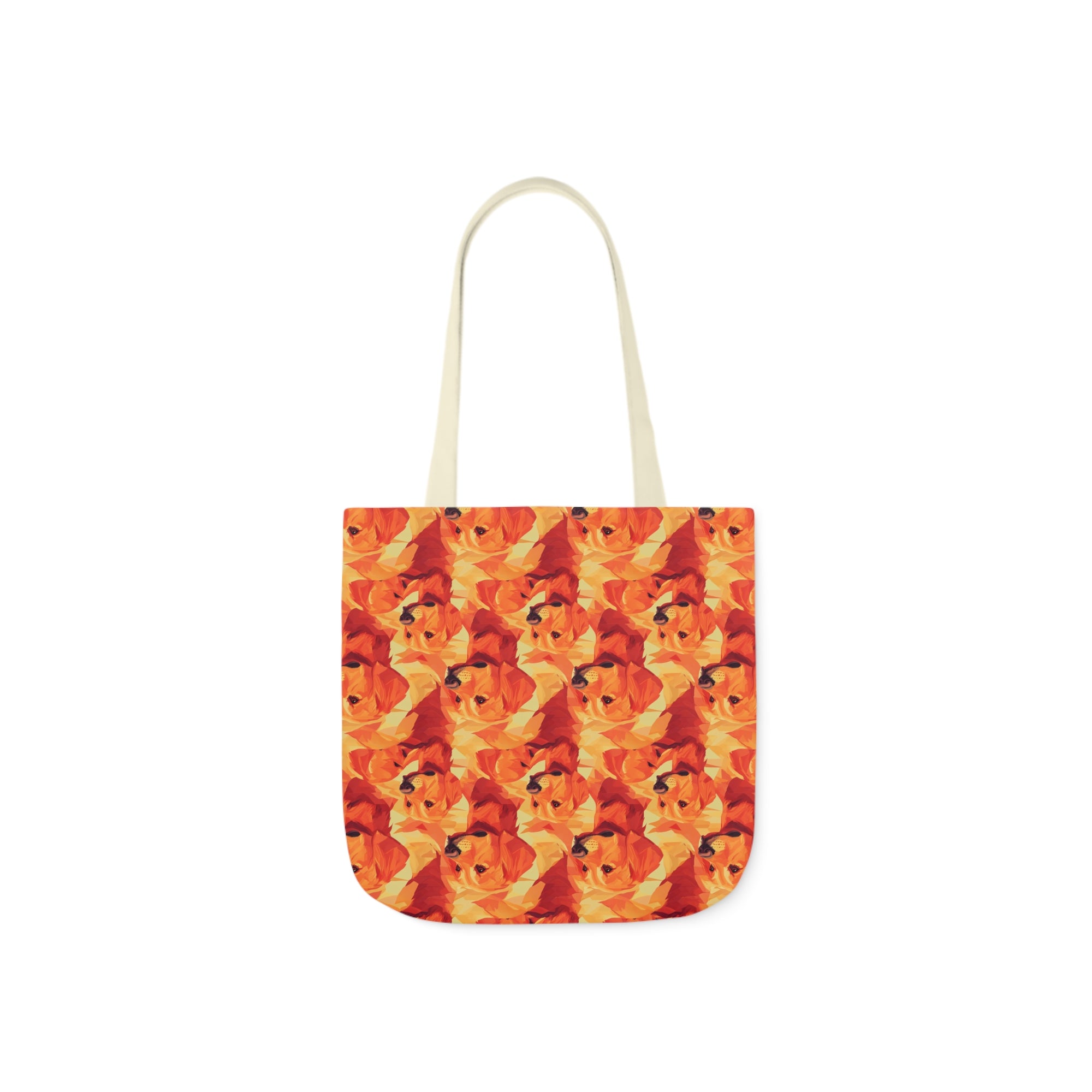 Golden Glamour Paws Canvas Tote Bag