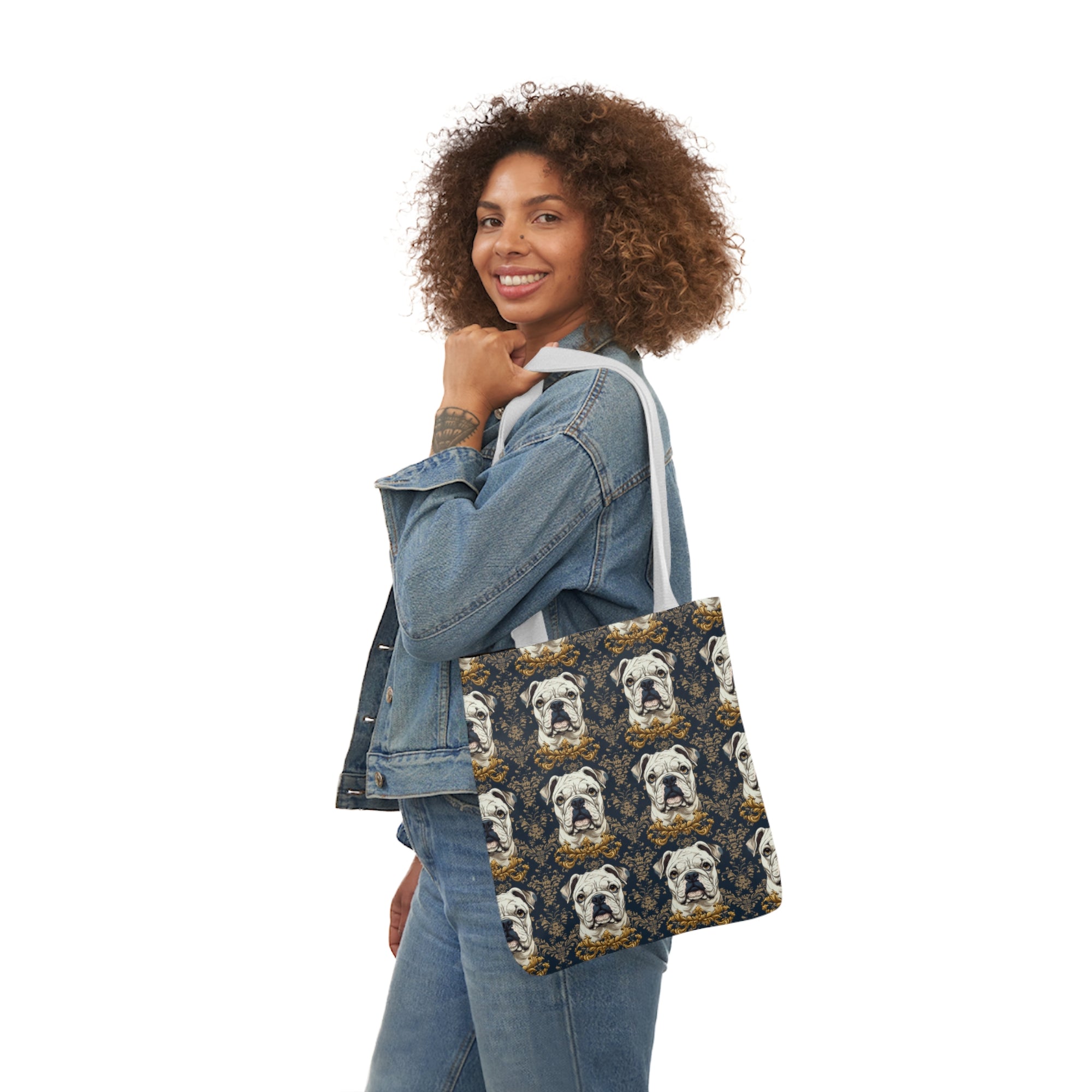 Wildwood Wanderlust Bulldog Canvas Tote Bag