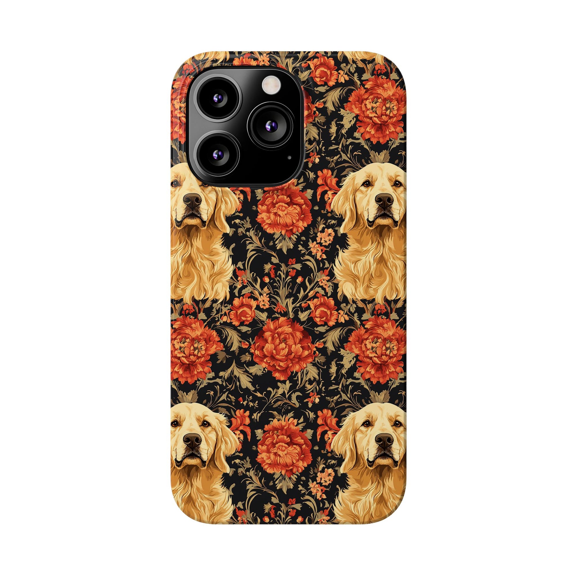 Golden Pawsatronic Tapestry Slim Phone Cases