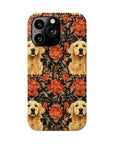 Golden Pawsatronic Tapestry Slim Phone Cases