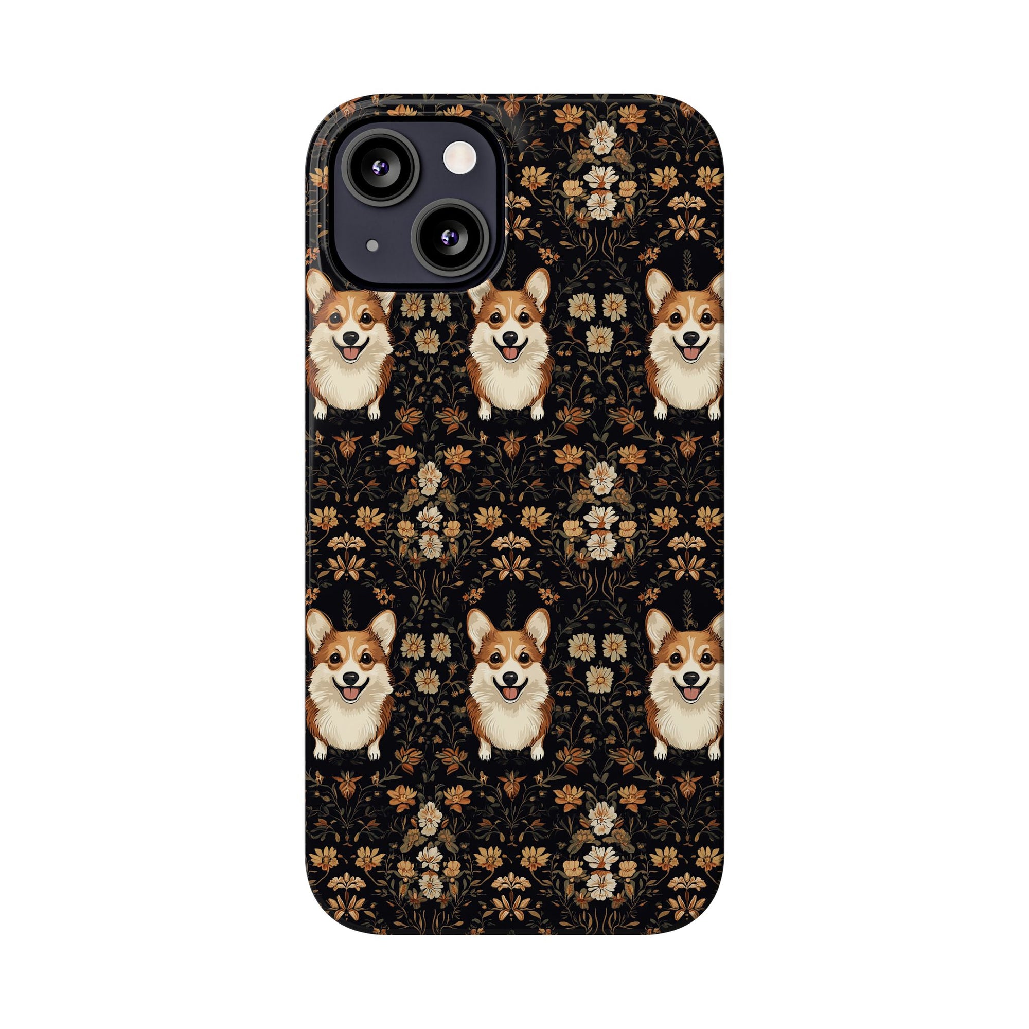 Nighttime Corgi Glow Stride Slim Phone Cases