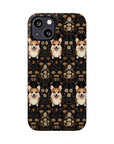 Nighttime Corgi Glow Stride Slim Phone Cases