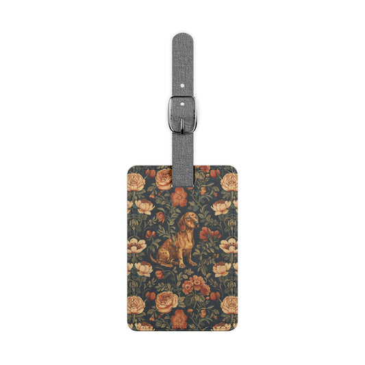 Dazzling Dachsund Blossoms & Foliage Luggage Tag