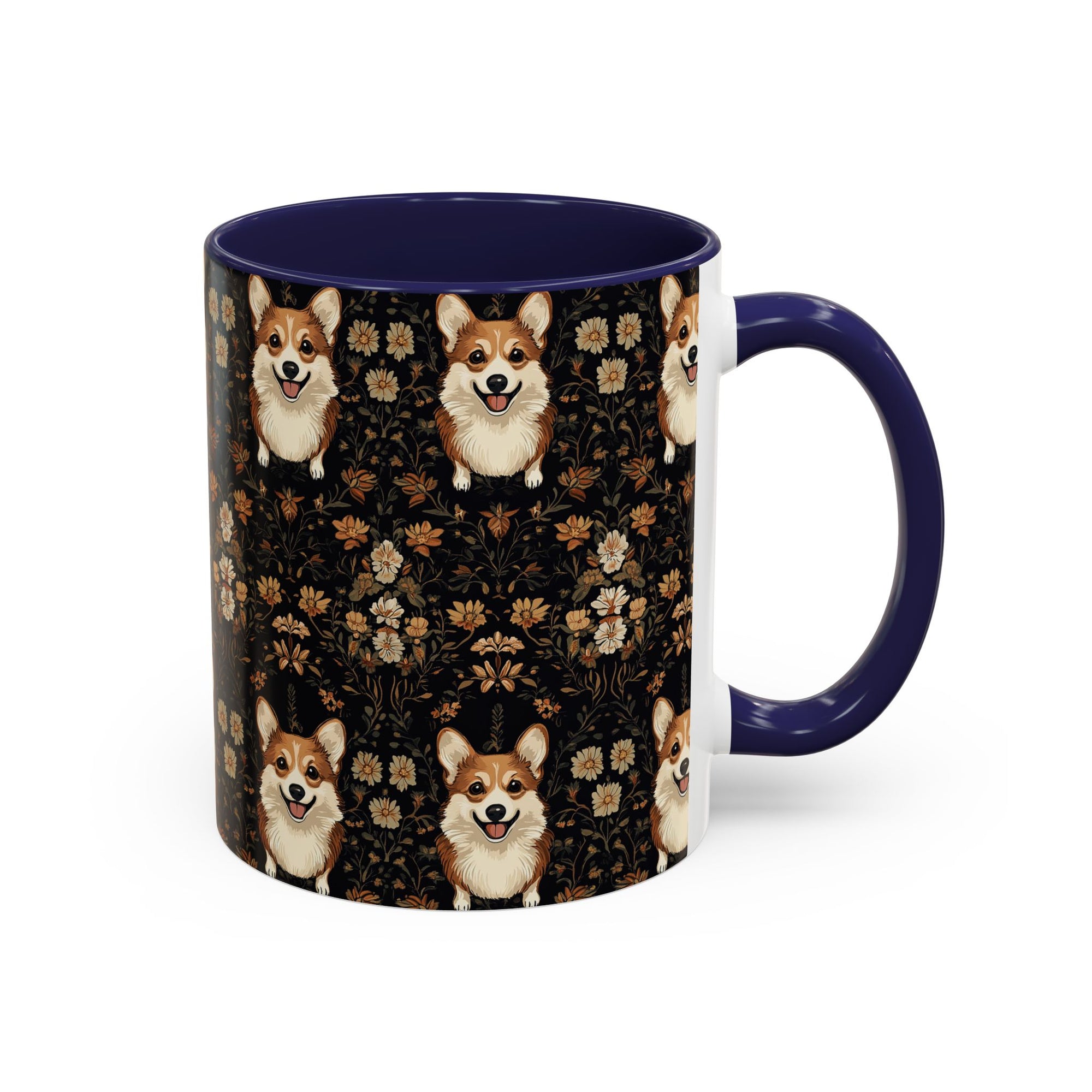 Nighttime Corgi Glow Stride Accent Coffee Mug