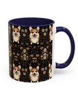 Nighttime Corgi Glow Stride Accent Coffee Mug