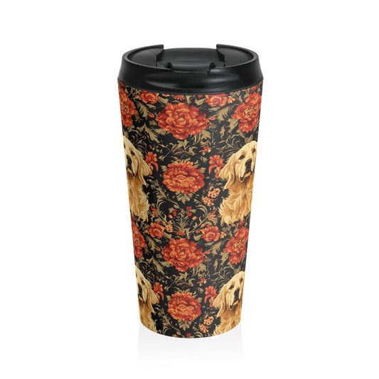 Golden Pawsatronic Tapestry Stainless Steel Travel Mug