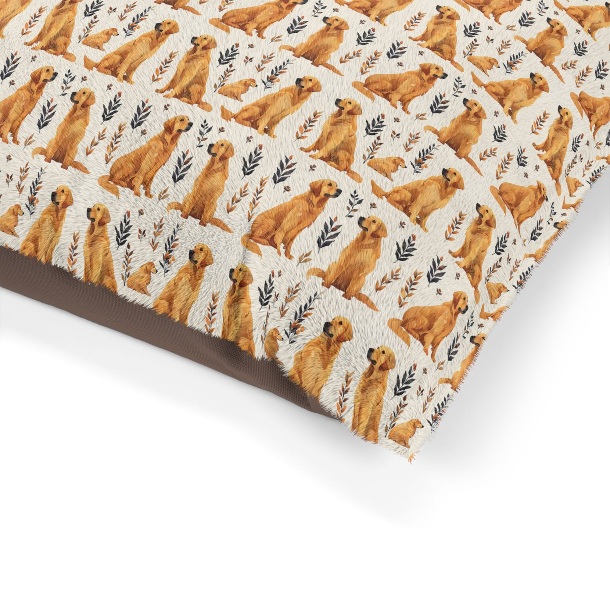 Golden Glamour Paws - Luxe Licks for Regal Retrievers Pet Bed