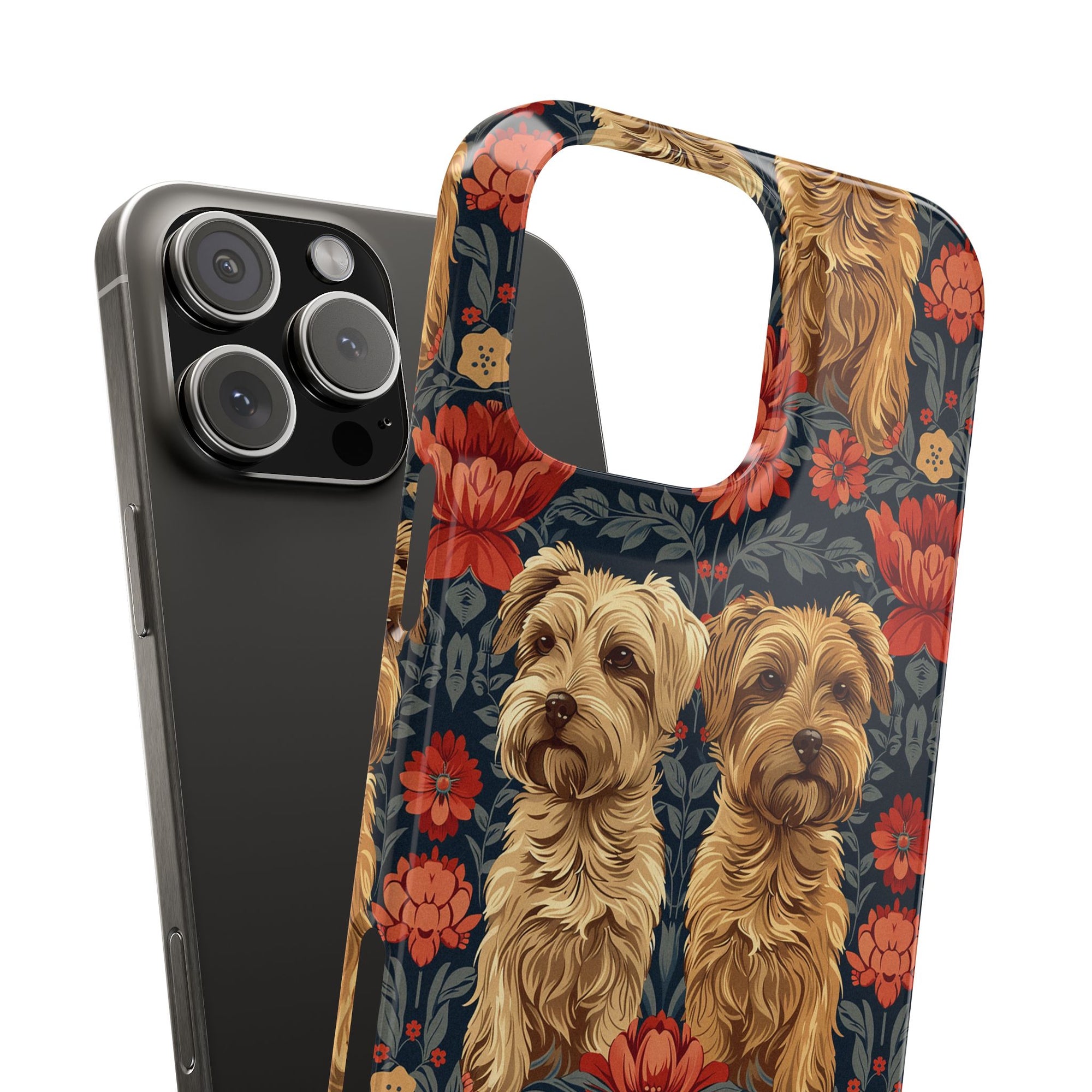 Yorkie Charm Twins Slim Phone Cases