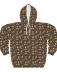 Dazzling Dachsund Blossoms & Foliage Unisex Pullover Hoodie