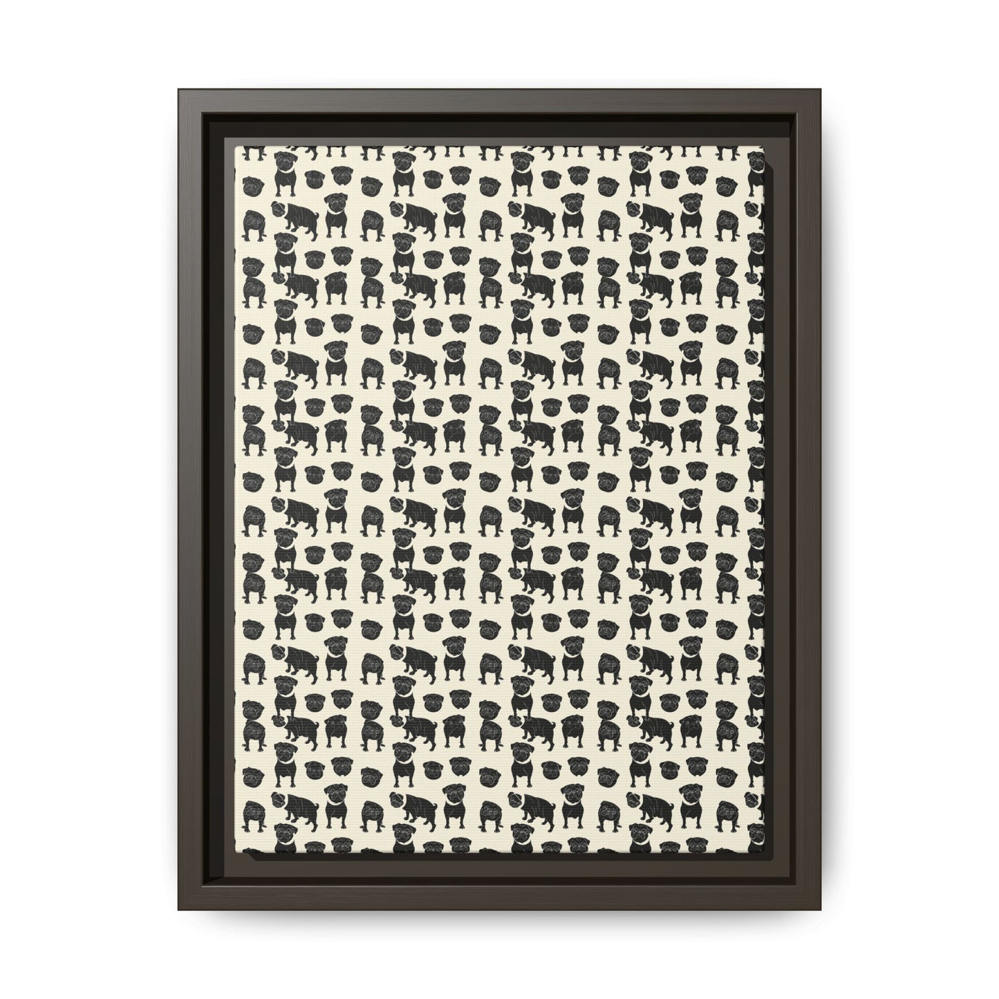 Puggie Pout Perfection Matte Canvas, Framed