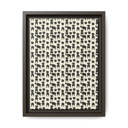 Puggie Pout Perfection Matte Canvas, Framed