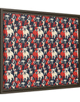 Bulldoggy Bliss Chomper Matte Canvas, Framed