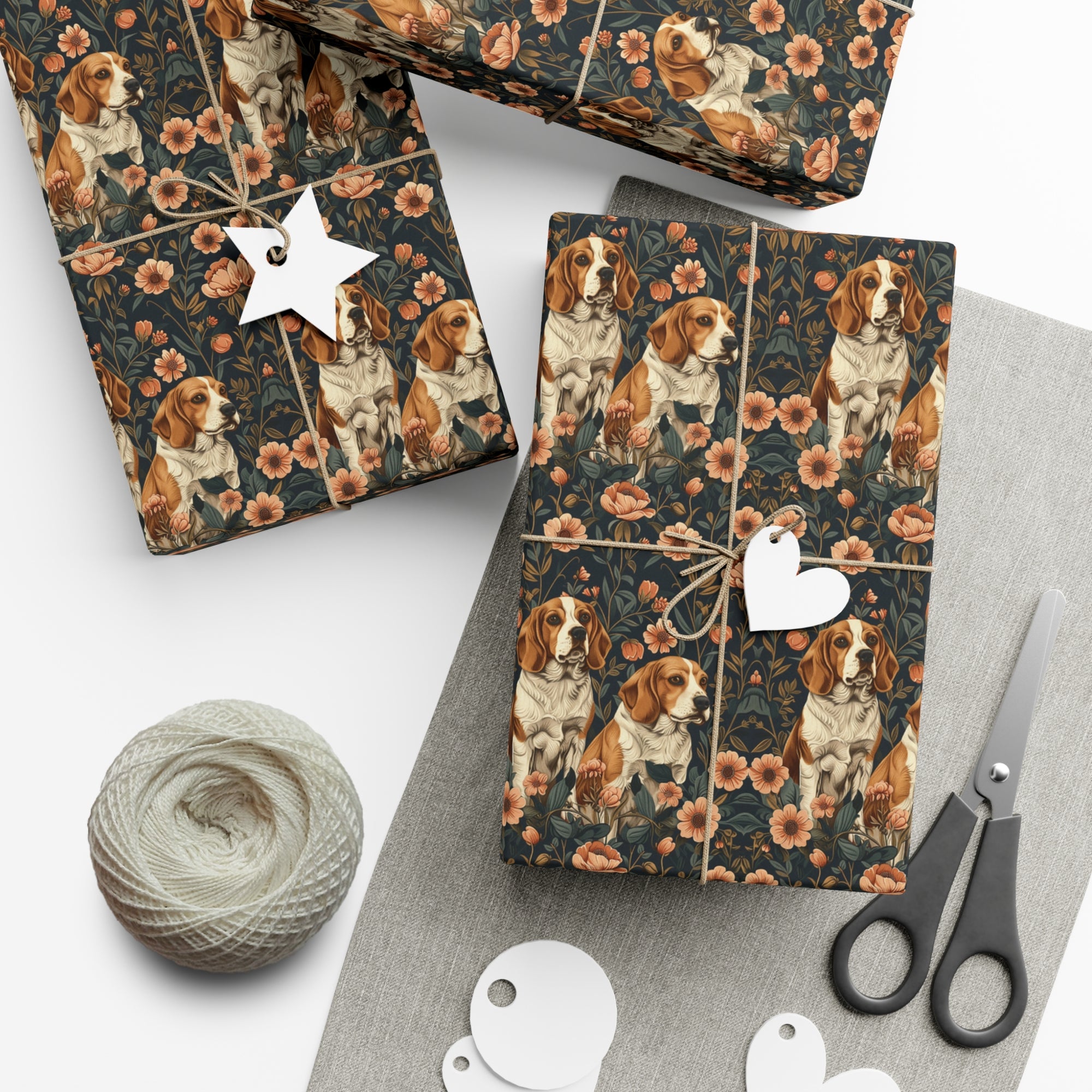 Beagle Blossom Bonanza Gift Wrap Papers