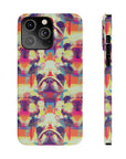 Glitchy Bulldog Blitz Slim Phone Cases