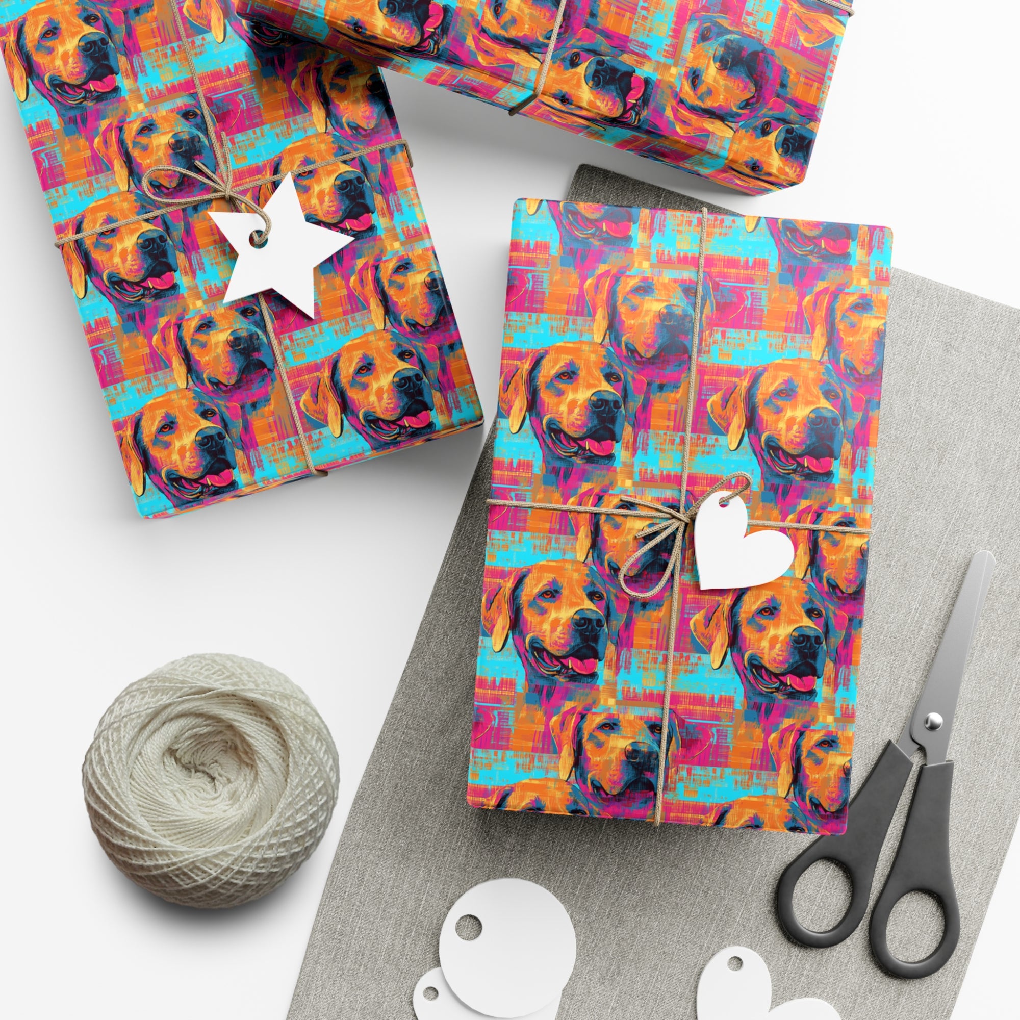 Rustic Charm Labrador Chic Gift Wrap Papers