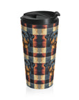 Pawsome Rottweiler Royalty Plaid Stainless Steel Travel Mug