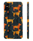 Dapper Dachshund Noir Glow Slim Phone Cases