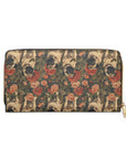 Blooming Pug Paradise Zipper Wallet