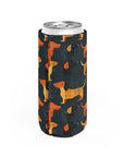 Dapper Dachshund Noir Glow Slim Can Cooler