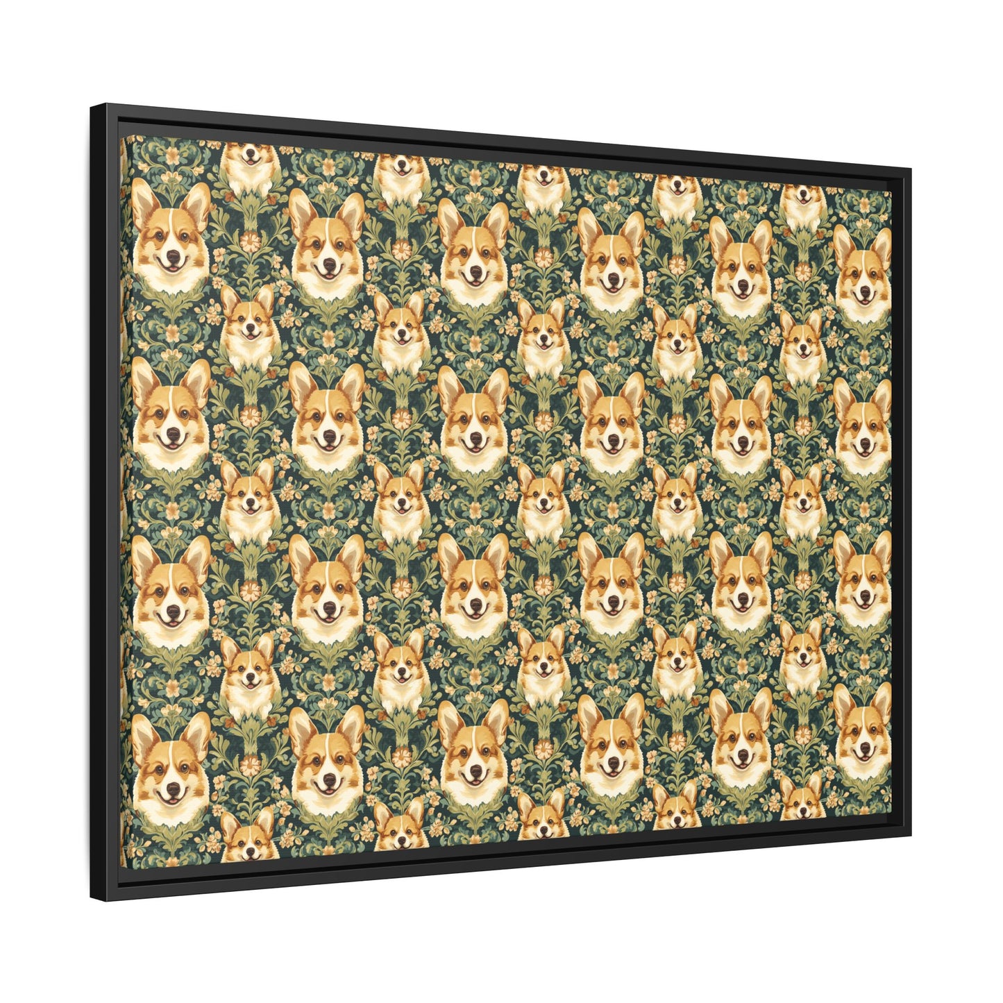 Corgi Charmz Matte Canvas, Framed