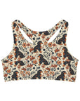 Blossoming Dachshunds Delight Seamless Sports Bra