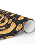 Golden Paws Floral Frenchie Wrapping Paper