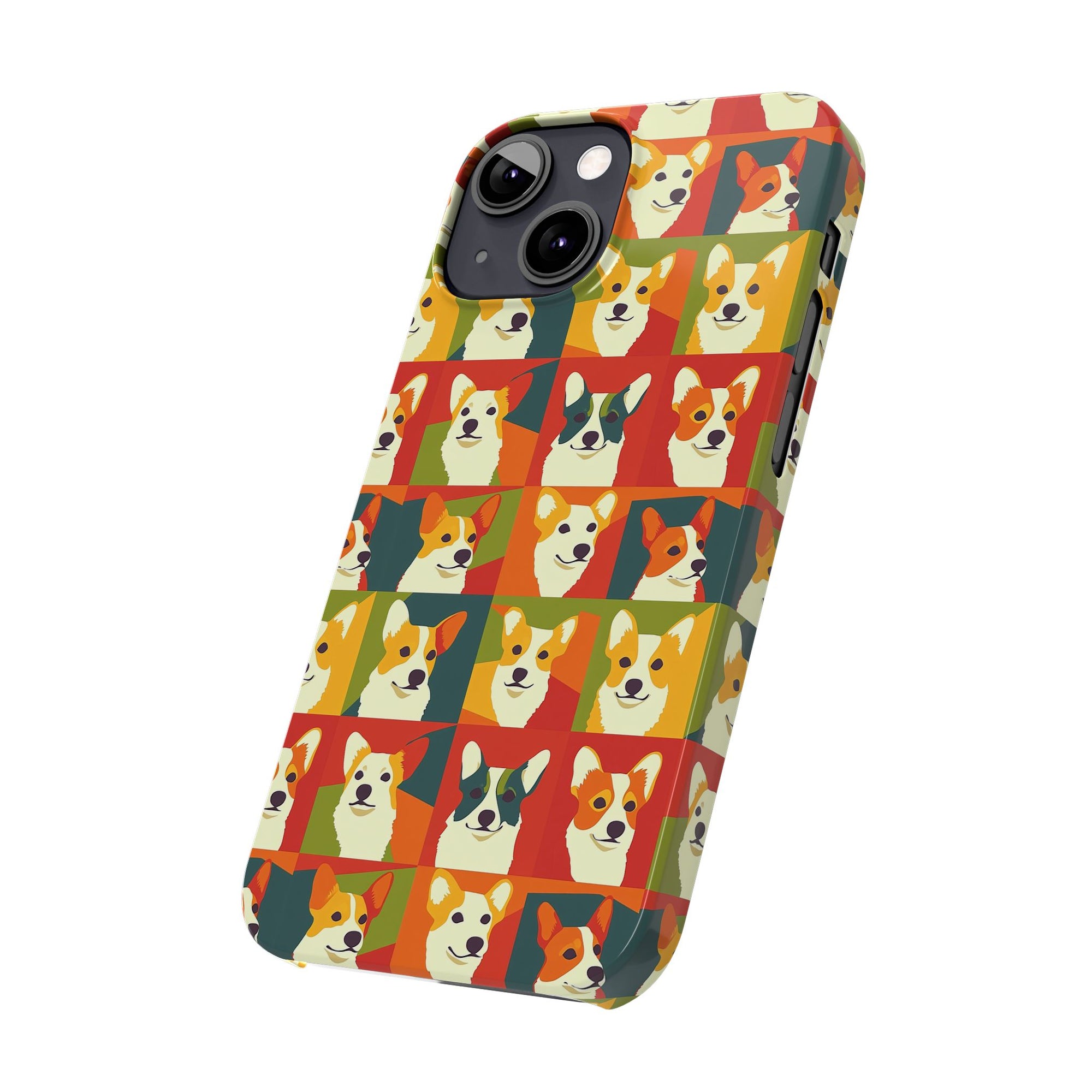 Corgi Chic Popart Pup Slim Phone Cases