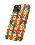 Corgi Chic Popart Pup Slim Phone Cases