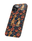 Floral Pawsome Dachsund Delight Slim Phone Cases