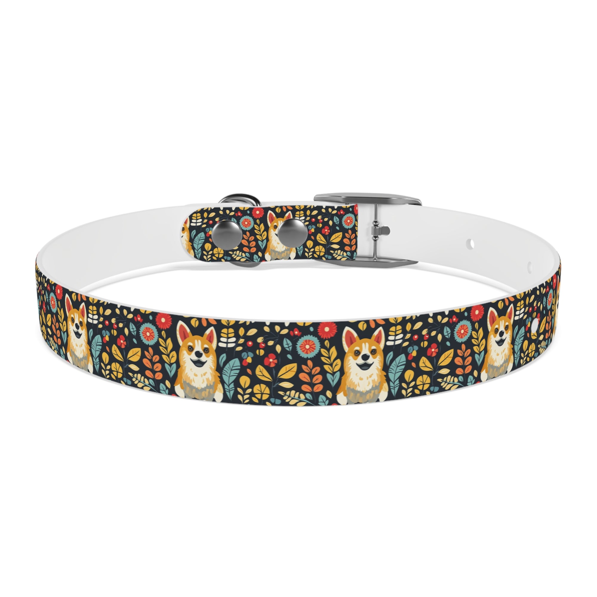 Corgi Rainbow Vine Dream Dog Collar