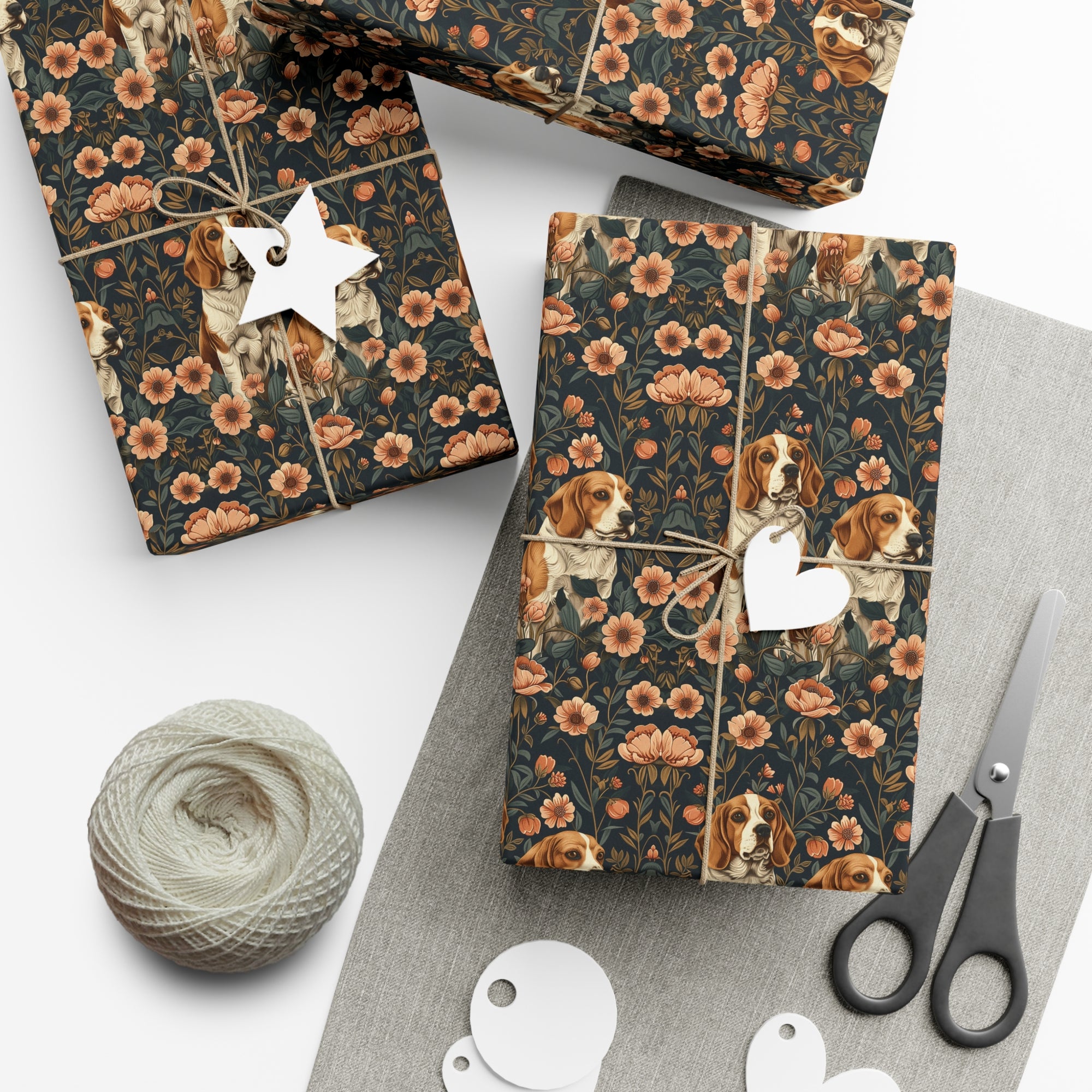 Beagle Blossom Bonanza Gift Wrap Papers