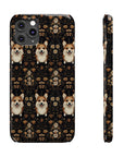 Nighttime Corgi Glow Stride Slim Phone Cases