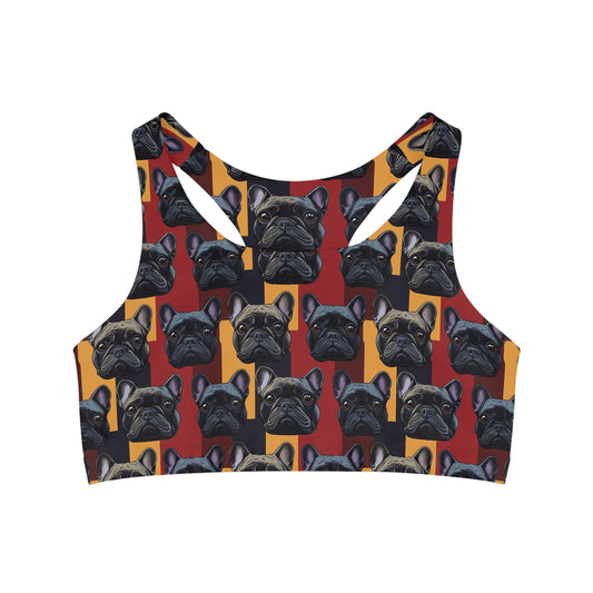 Chic Canine Checkmate - Frenchie Edition Seamless Sports Bra