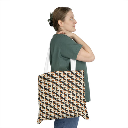 Whimsical Dachsund Dreamcatcher Shoulder Tote Bag