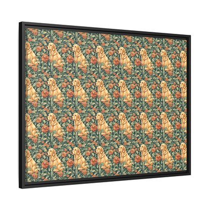 Blooming Goldie Glam Matte Canvas, Framed