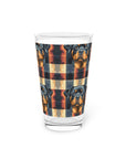 Pawsome Rottweiler Royalty Plaid Pint Glass