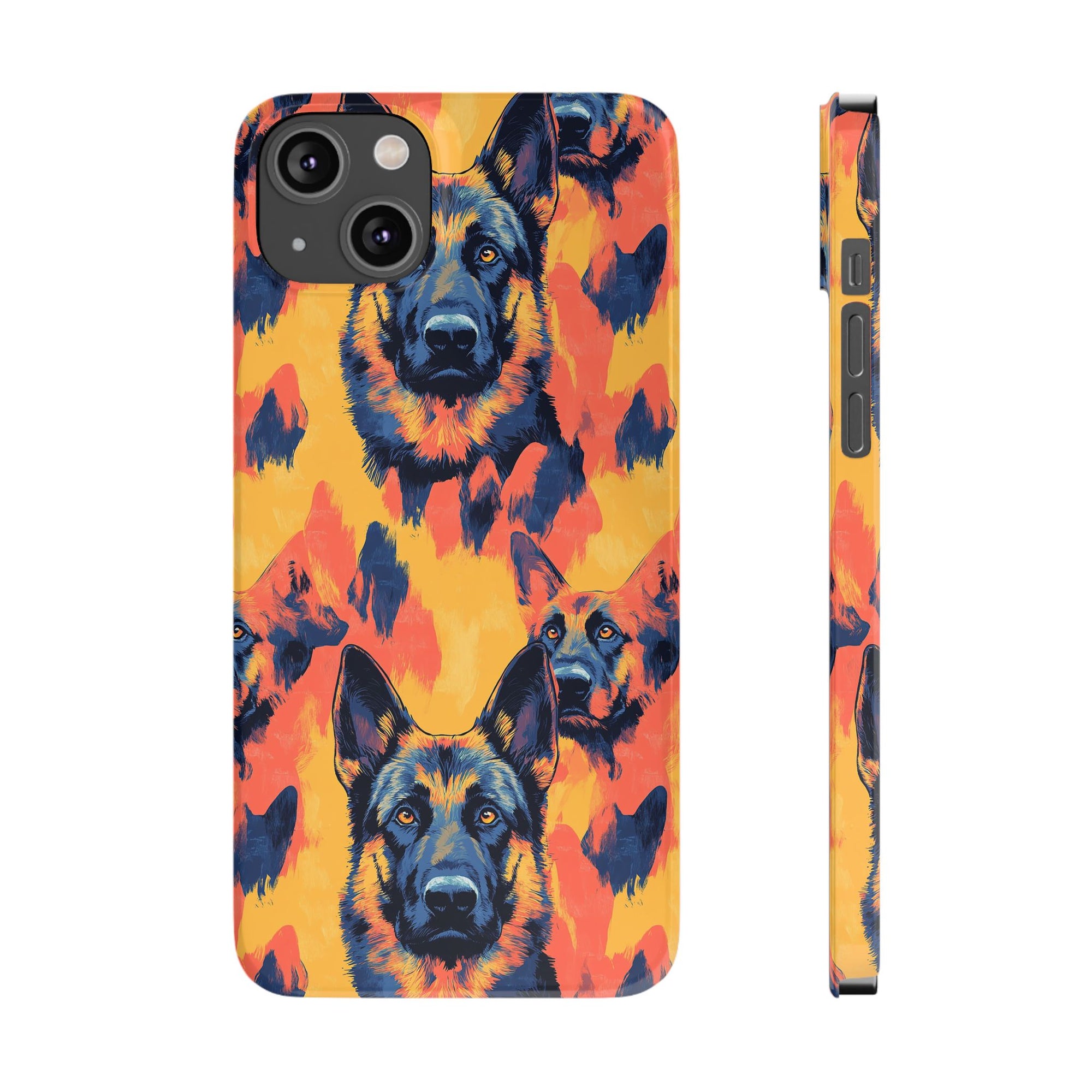 Impressionistic German Shepherds Slim Phone Cases