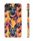 Impressionistic German Shepherds Slim Phone Cases