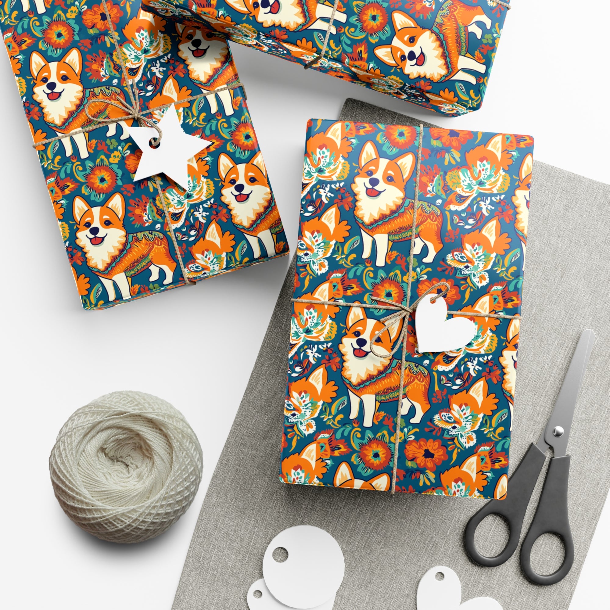 Corgi Carnival Couture Gift Wrap Papers