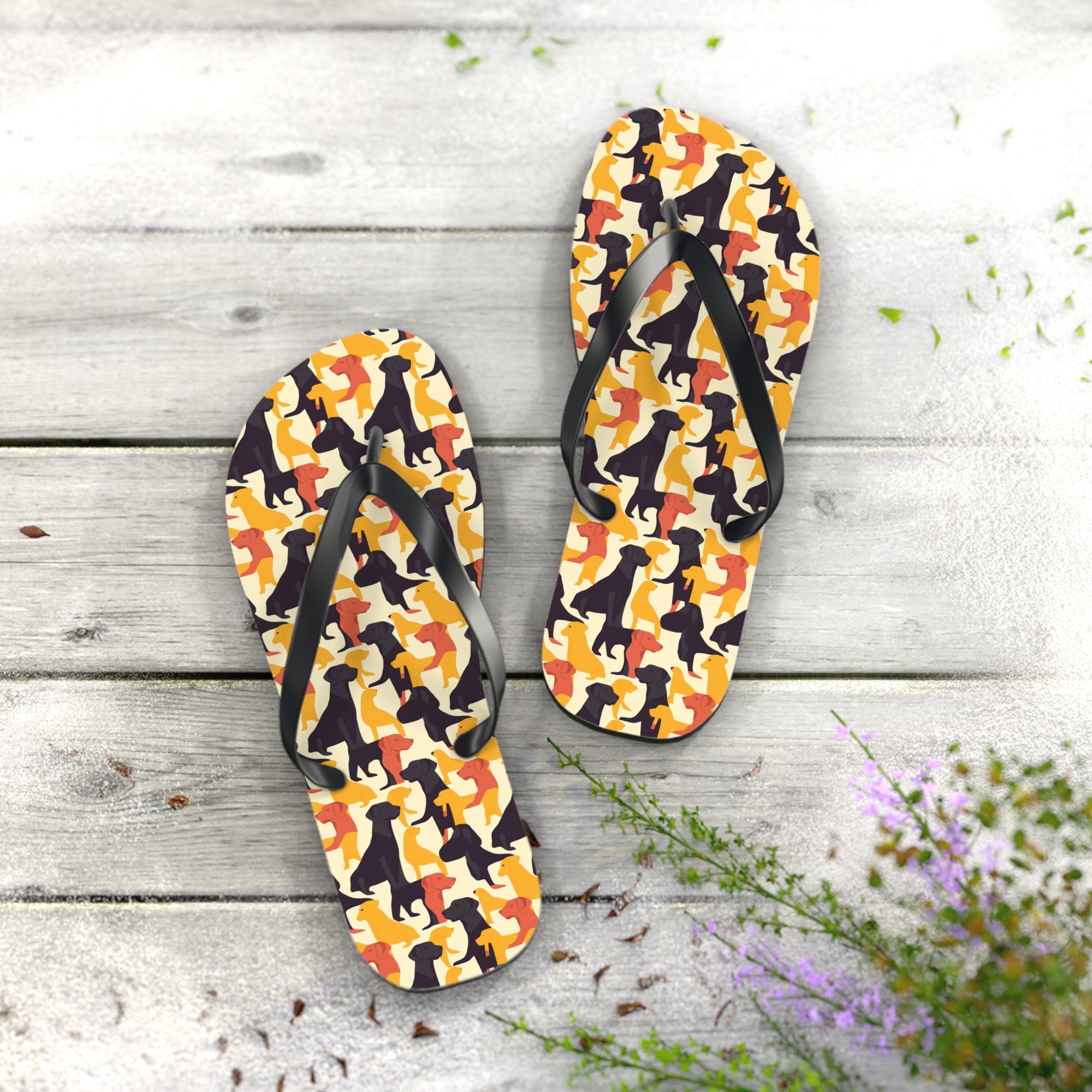 Modern Charm Labrador Chic Flip Flops