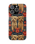 Yorkie Charm Twins Slim Phone Cases