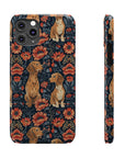 Floral Pawsome Dachsund Delight Slim Phone Cases