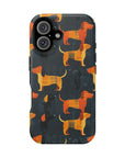 Dapper Dachshund Noir Glow Magnetic Tough Cases