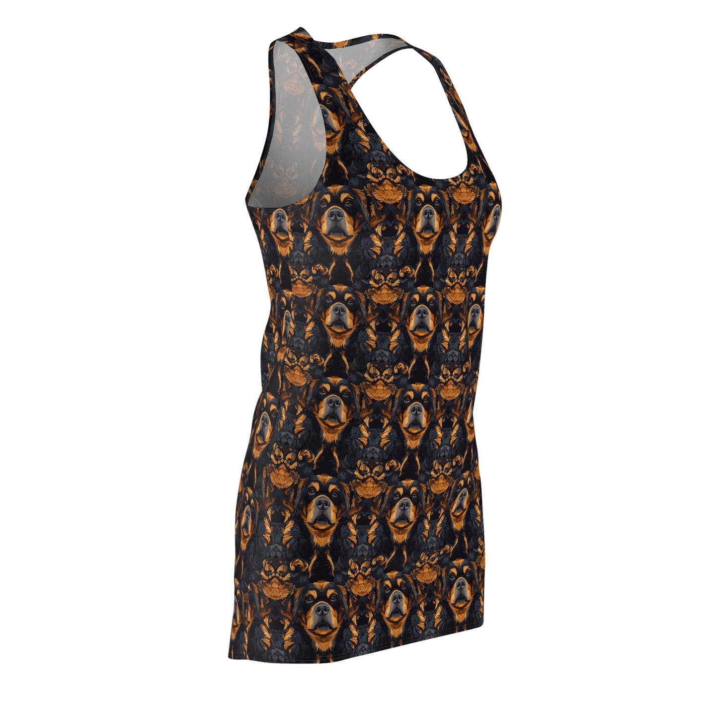 Modern Rottweiler Royalty Women's Racerback Dress