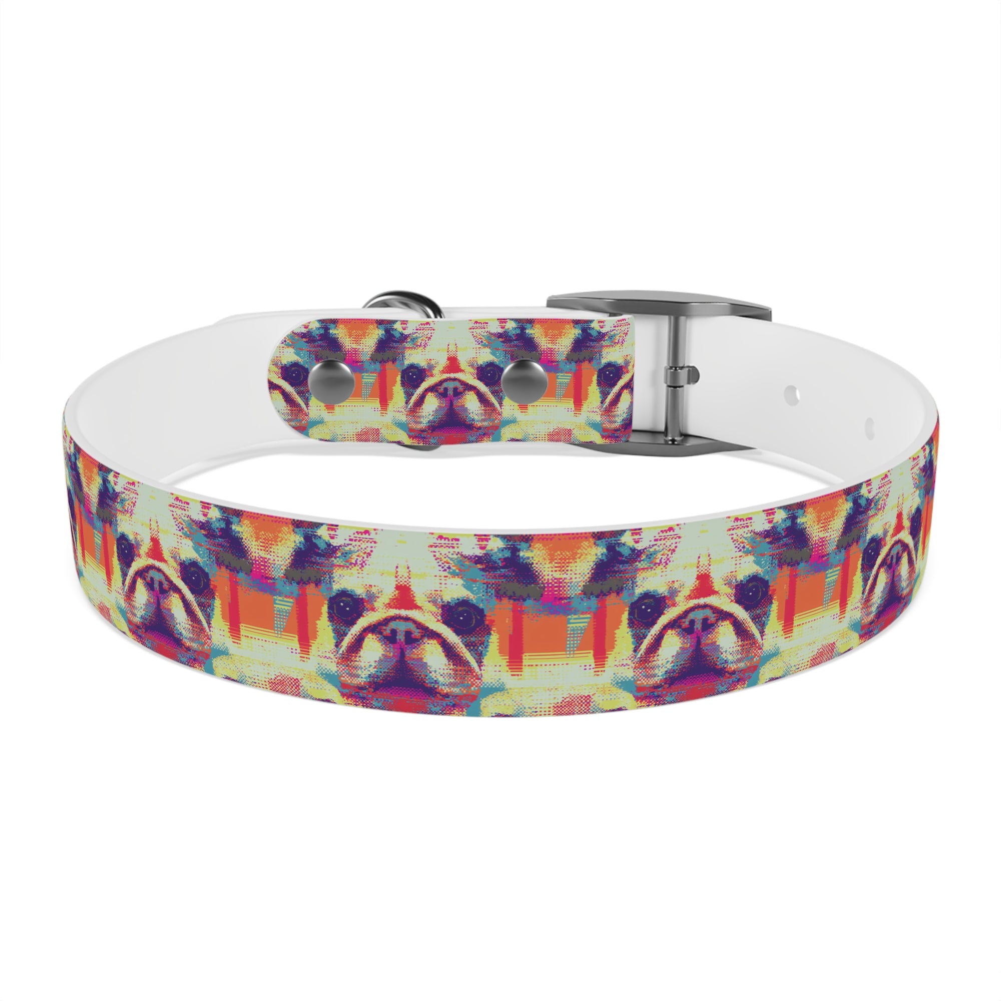 Glitchy Bulldog Blitz Dog Collar