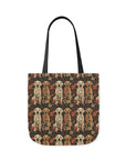 Blossoming Labradors Bouquet Canvas Tote Bag