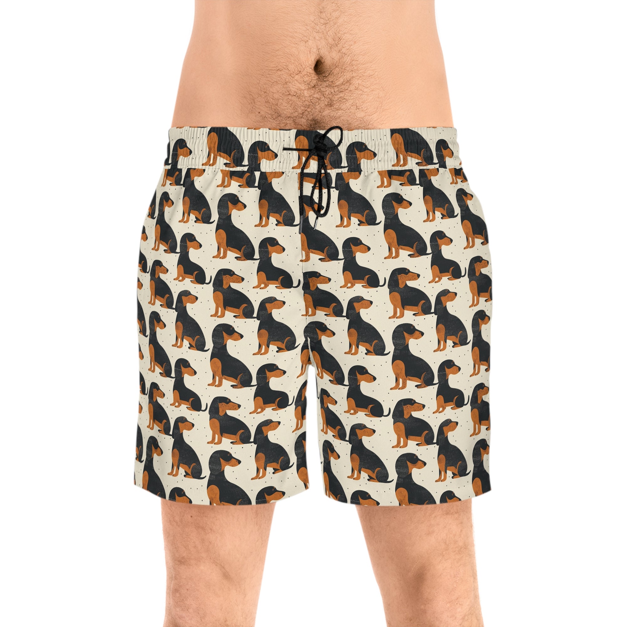 Whimsical Dachsund Dreamcatcher Men&#39;s Mid-Length Swim Shorts