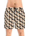 Whimsical Dachsund Dreamcatcher Men's Mid-Length Swim Shorts