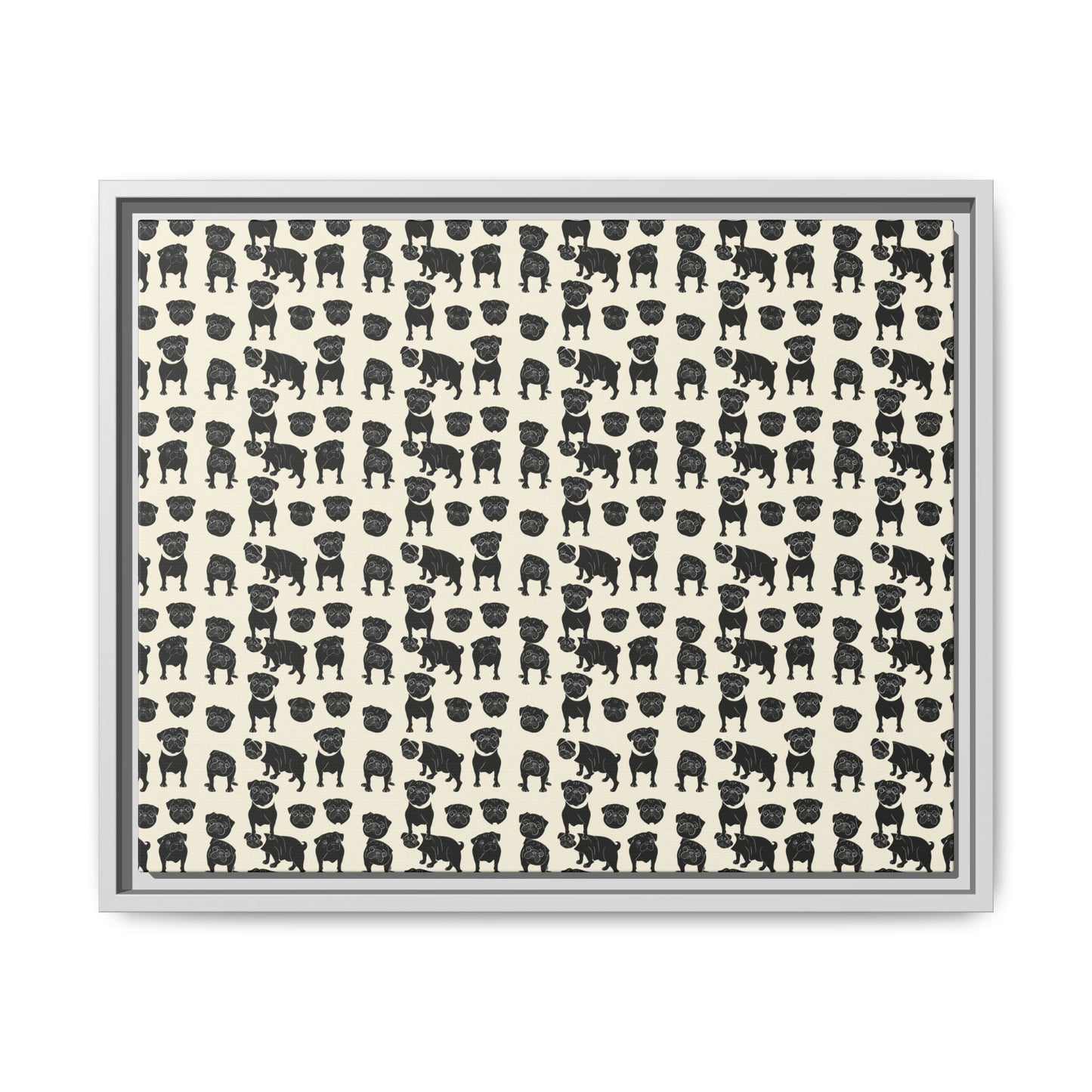 Puggie Pout Perfection Matte Canvas, Framed