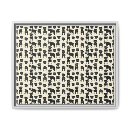 Puggie Pout Perfection Matte Canvas, Framed